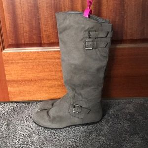 JustFab Tall Grey Boots